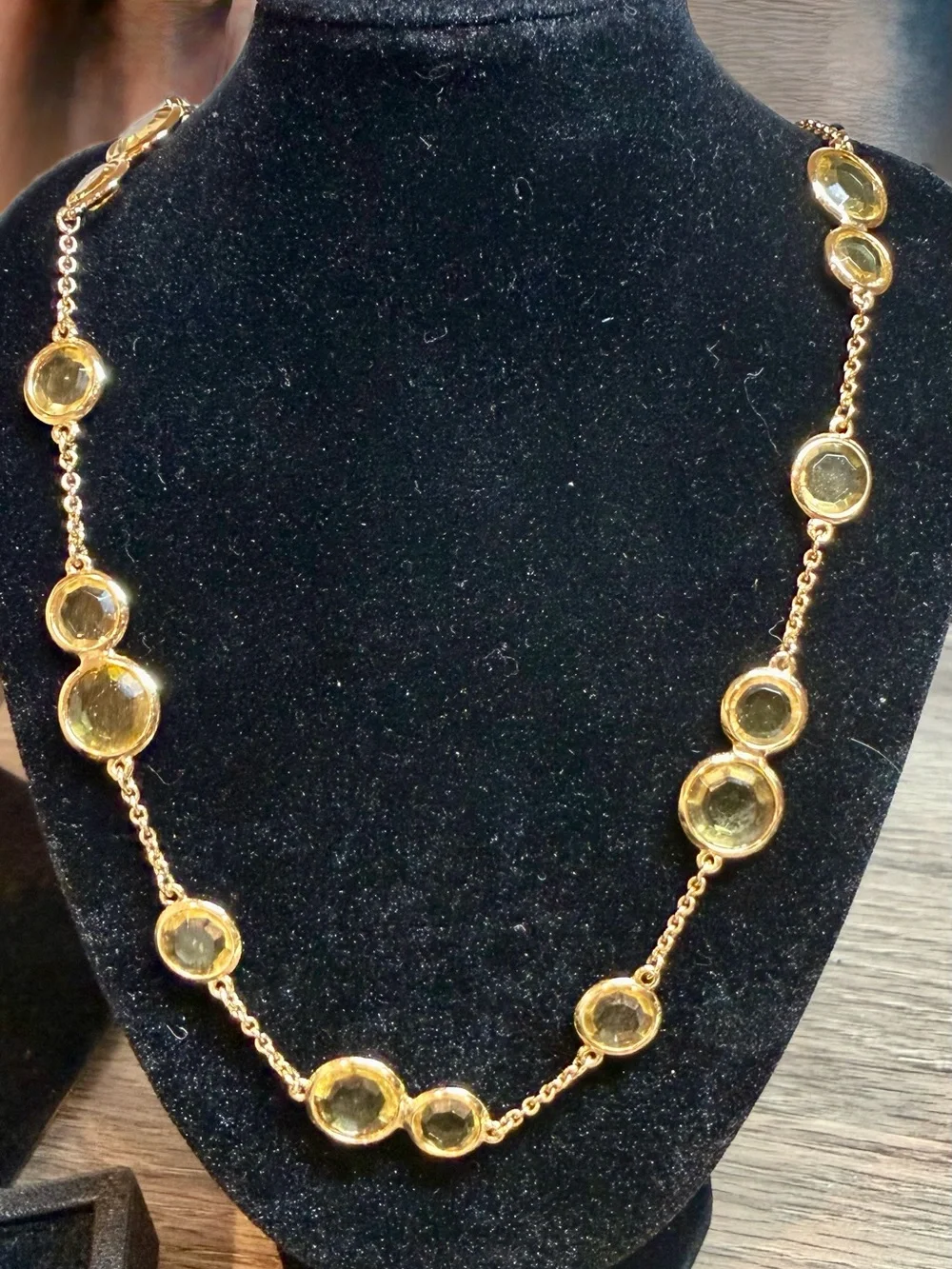 Kate Spade Gold-Tone Yellow Gem Station Necklace - Women Jewelry
